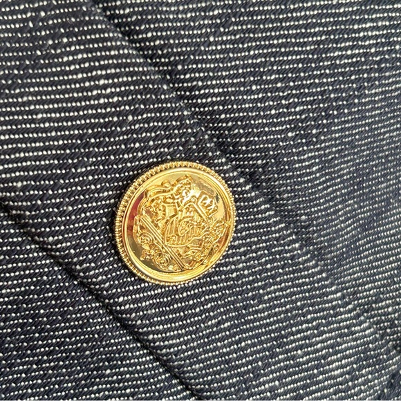 LOFT Button Trim Wide Leg trousers in Refined Denim 4P - Picture 9 of 15